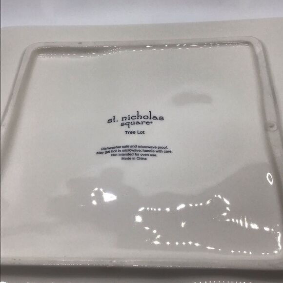 St Nicholas Square Tree Lot Snowman Plate - Picture 6 of 6